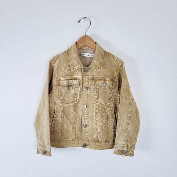 Vintage Other - 90’s Denim Jacket stone wash button down oversized tan coat jean